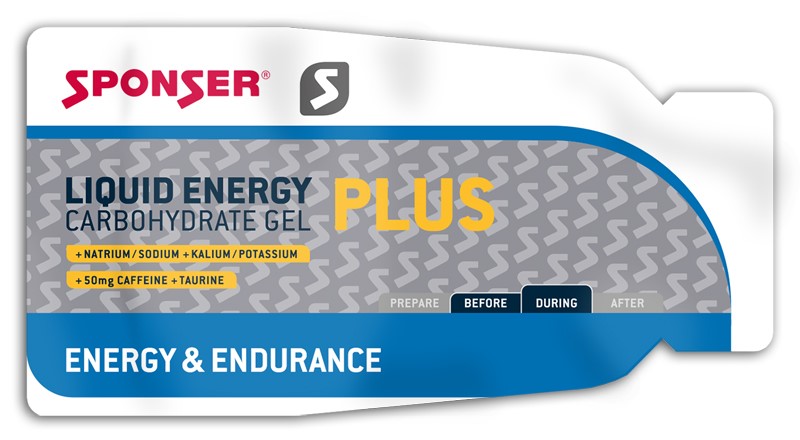Żel energetyczny SPONSER LIQUID ENERGY PLUS neutralny z kofeiną  pudełko (40 saszetek x 35g) (NEW)