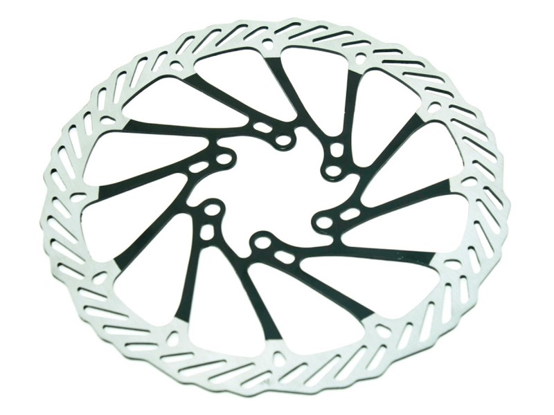 Tarcza hamulcowa CLARKS CL 160mm, Mocowanie IS (6 śrub), Grubość 1,8mm, Srebrno-czarna, Waga 106g (NEW).