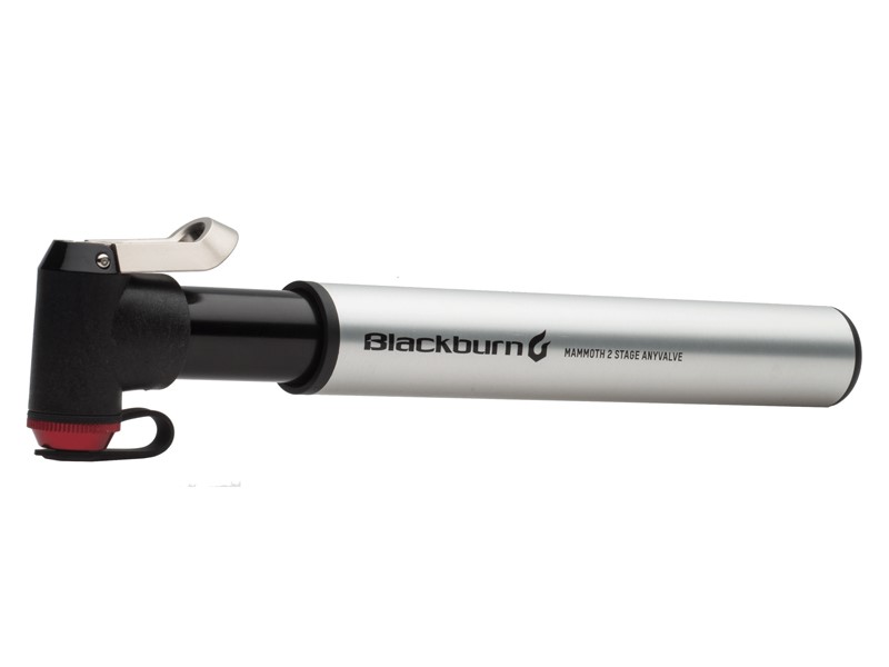 Pompka ręczna BLACKBURN MAMMOTH 2 STAGE ANYVALVE HP HV 120psi srebrna (NEW).