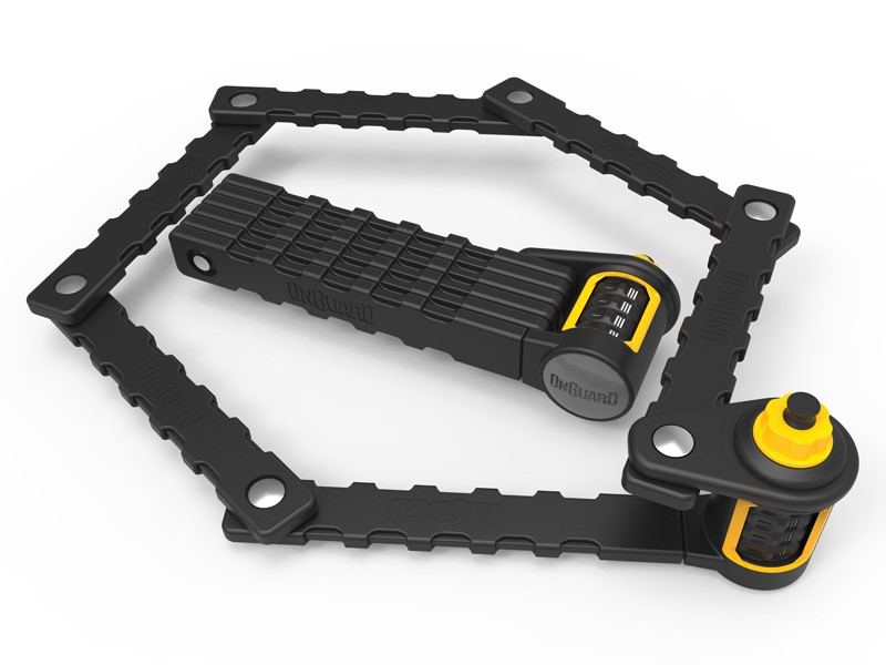 Zapięcie rowerowe składane ONGUARD LINK PLATE LOCK K9 COMBO 8116C + SZYFR, Długość: 75cm (NEW)