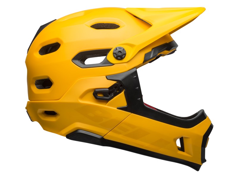 Kask full face BELL SUPER DH SPHERICAL matte gloss yellow black roz. S (52–56 cm) (WYPRZEDAŻ -50%)