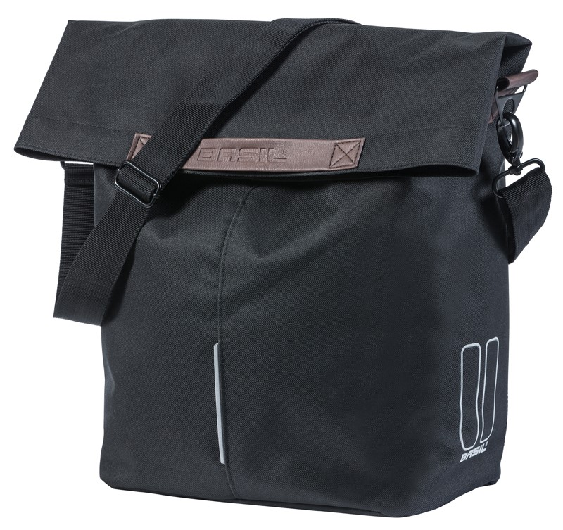Sakwa pojedyncza BASIL CITY SHOPPER 14-16L, Hook On System, black (NEW)