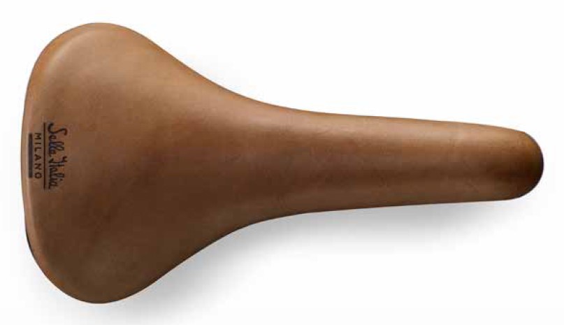 Siodło SELLA ITALIA HERITAGE TURBO RACER LIGHT BROWN L (id match L1), Pręty FeC Alloy, Skórzane, 370g, Jasny brąz (NEW)