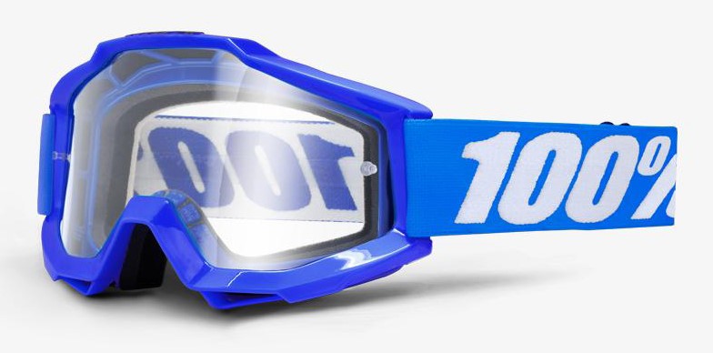 Gogle 100% ACCURI REFLEX BLUE (Szyba Przezroczysta Anti-Fog, LT 88%-92%) (WYPRZEDAŻ -50%)