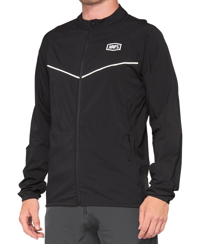 Kurtka męska 100% CORRIDOR Stretch Windbreaker Black roz. M (WYPRZEDAŻ -50%)