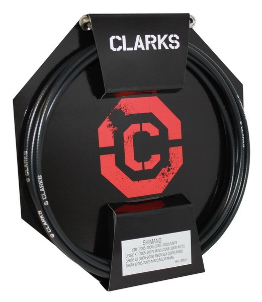 CLARKS hidraulinio stabdžio žarnelė, skirta SHIMANO XTR (2005–2006), su priekinėmis ir galinėmis jungtimis, 3000 mm, juoda