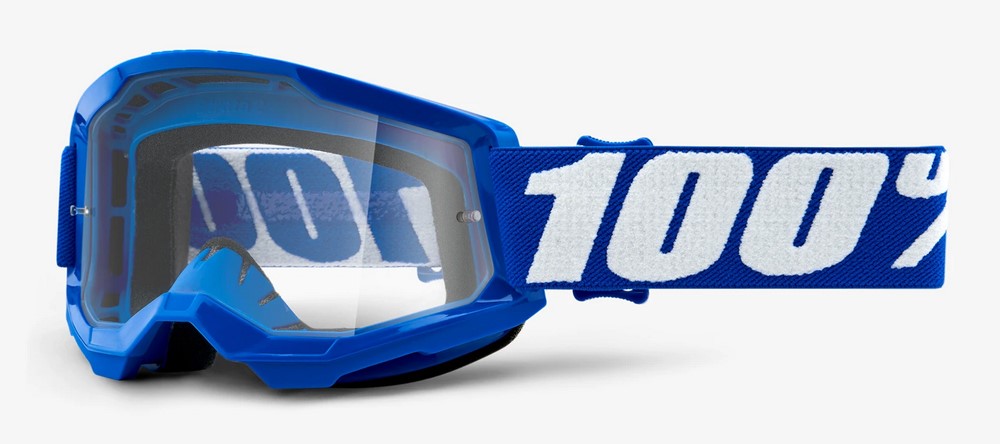 Akiniai 100% STRATA 2 JUNIOR BLUE (Skaidrus stiklas Anti-Fog, LT 88%-92%) (IŠPARDAVIMAS -50%)