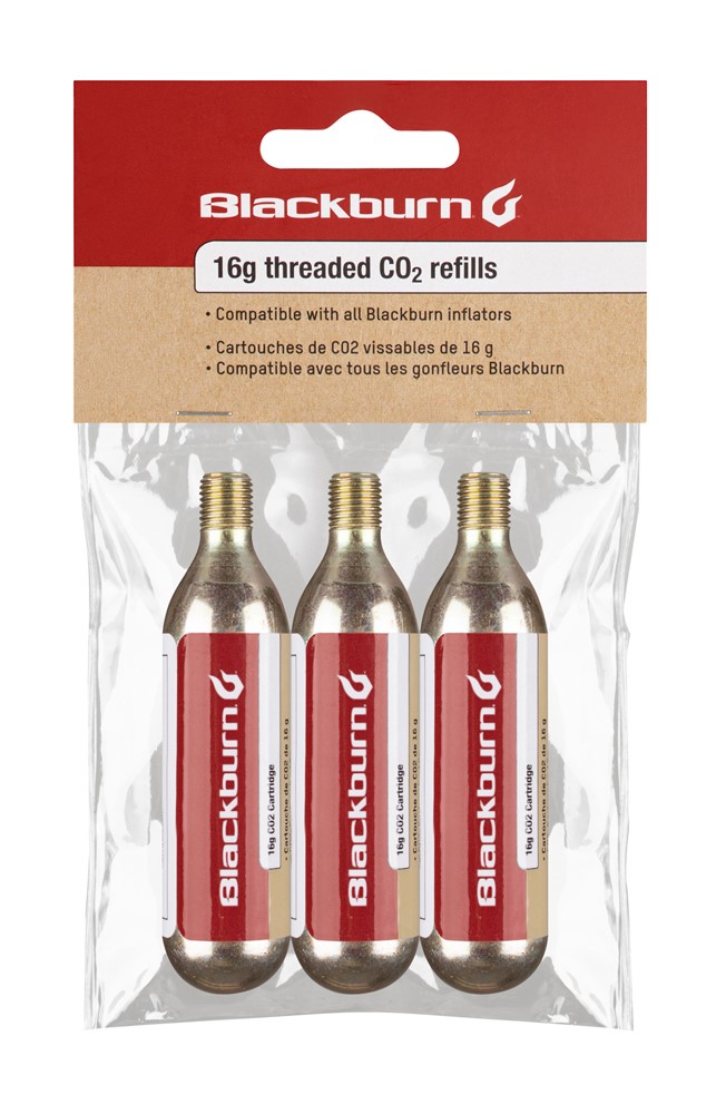 Naboje BLACKBURN CO2 3 pack cartridges 16g metallic silver (NEW 2026)