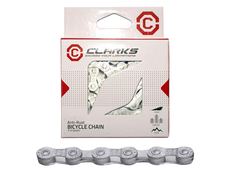 Łańcuch rowerowy CLARKS C5-7AR, 5-7-rzędowy Antykorozyjny z powłoką DACROMET, 116 ogniw + Spinka, 1/2"x3/32" (NEW)