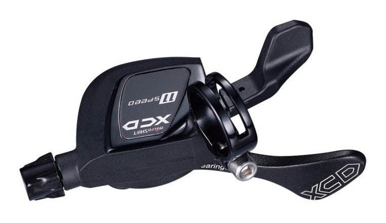 Manetka MICROSHIFT XCD, Prawa, 11.rzędowa, Kompatybilna z Shimano, Xpress+ Trigger, Bez Wskaźnika Przełożeń (DWZ)