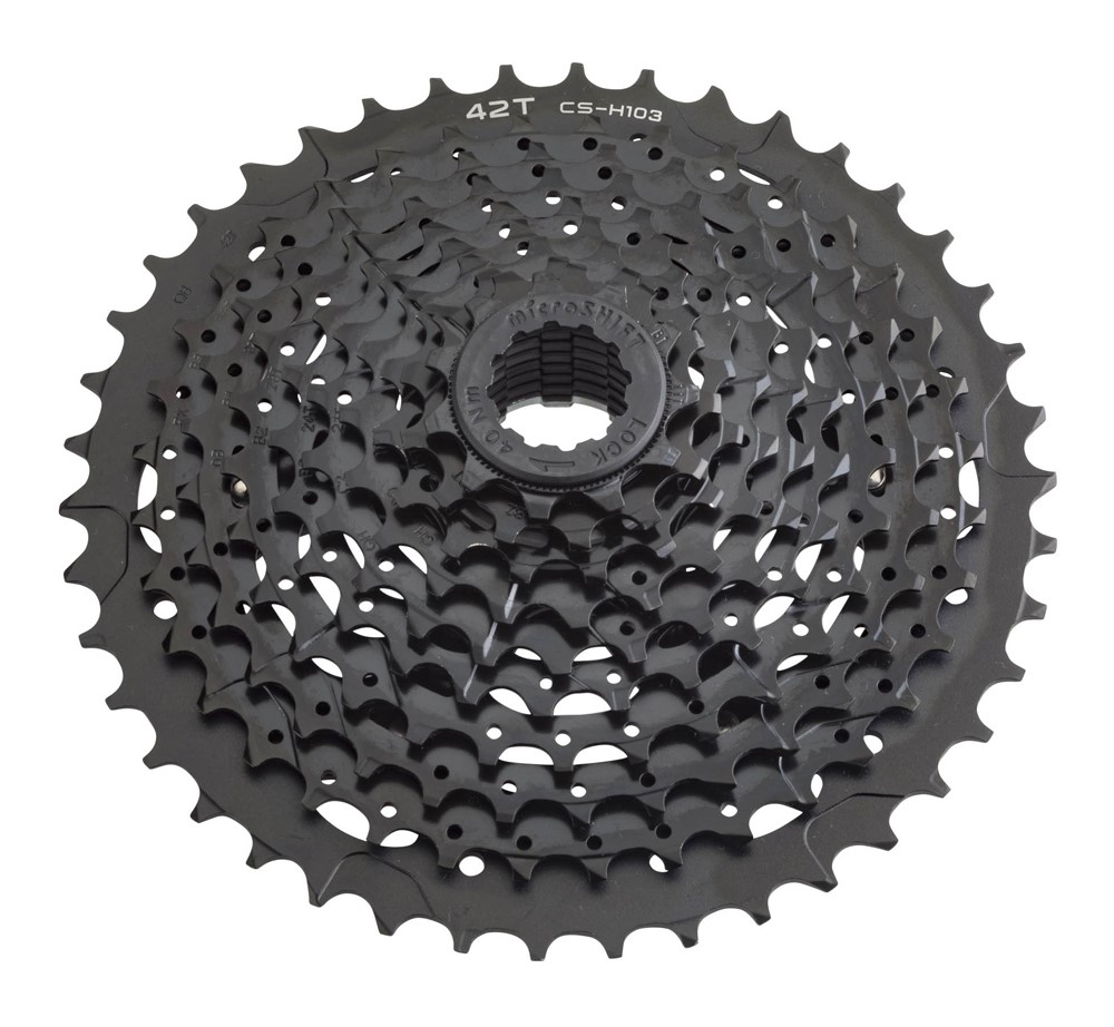 Kaseta MICROSHIFT XLE 10.rzędowa, Stalowa, Kompatybilna z Shimano, 11-13-15-18-21-24-28-32-36-40, Czarna (DWZ)
