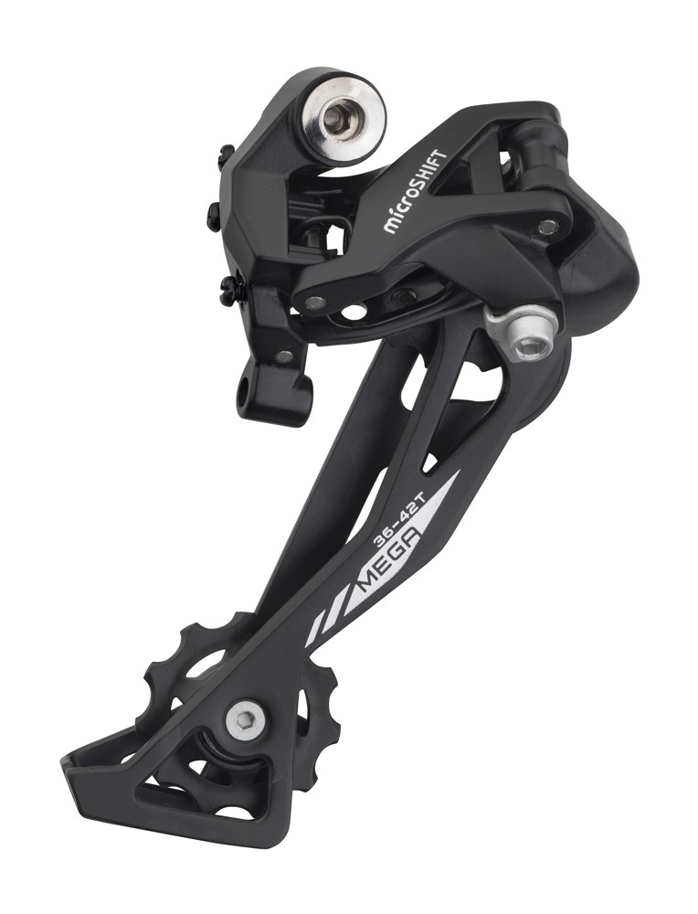 Przerzutka Tylna MICROSHIFT XLE, 10.rzędowa, Kompatybilna z Shimano, Długi Wózek, Max. Tryb 36-42T, Pojemność 47T (DWZ)