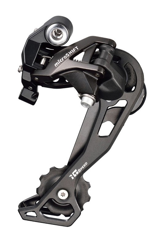 Przerzutka Tylna MICROSHIFT XLE, 10.rzędowa(1/2x10), Kompatybilna z Shimano, Krótki Wózek, Max. Tryb 32-36T, Pojemność 35T (DWZ)