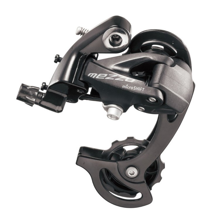 Przerzutka Tylna MICROSHIFT MEZZO, 8-9.rzędowa(1/2x8/9), Kompatybilna z Shimano, Krótki Wózek, Max. Tryb 28-36T, Pojemność 39T (DWZ)