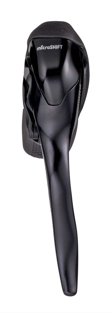 Klamkomanetka MICROSHIFT ADVENT X, Lewa, 1.rzędowa, Niekompatybilna z Shimano, Dual Control, Z Dźwiginią Hamulca Tylko, Czarna (NEW)