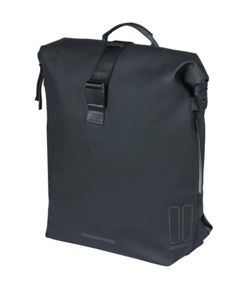 Plecak/Sakwa BASIL SOHO BACKPACK NORDLICHT17L, mocowanie na haki Hook-On System, wodoodporny poliester, oświetlenie, night black (NEW)