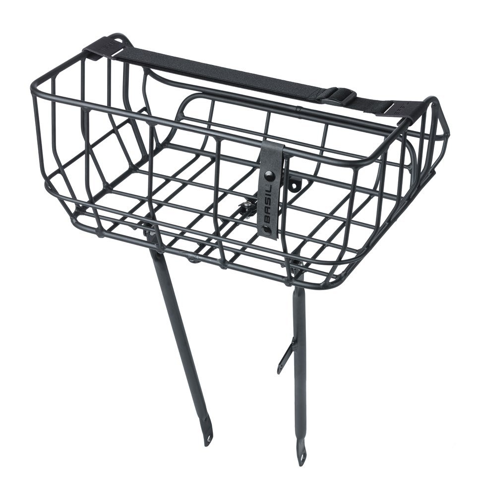 Bagażnik przedni BASIL PORTLAND BICYCLE FRONT BASKET,26"-28", 25 litrów/10kg, matt black (NEW)