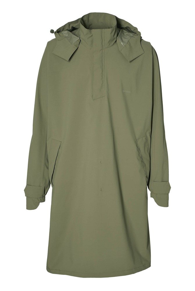 Ponczo przeciwdeszczowe unisex BASIL MOSSE BICYCLE RAIN PONCHO UNISEX 100% waterproof olive green roz.XL/XXL (WYPRZEDAŻ -50%)