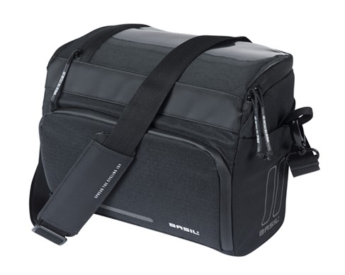 Torba na kierownicę BASIL MOVE HANDLEBAR BAG, KF z adapterem do mocowania, 7-8L, wodoodporna, Czarna (NEW)