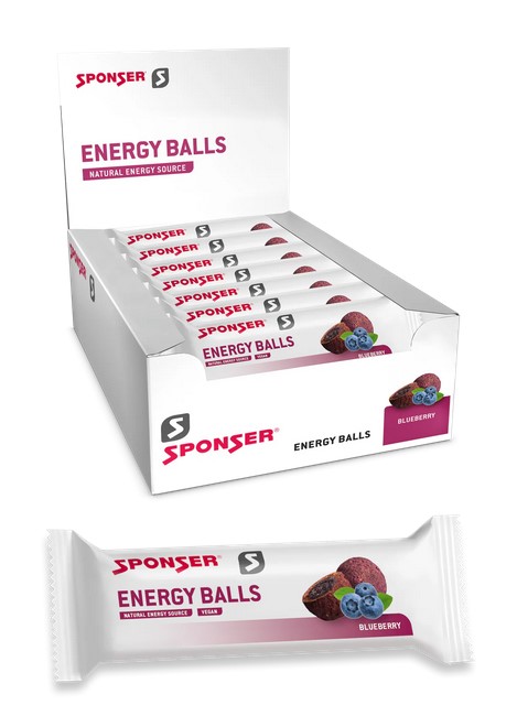 Przekąska SPONSER ENERGY BALLS Blueberry (pudełko 18szt x 45g) (NEW)