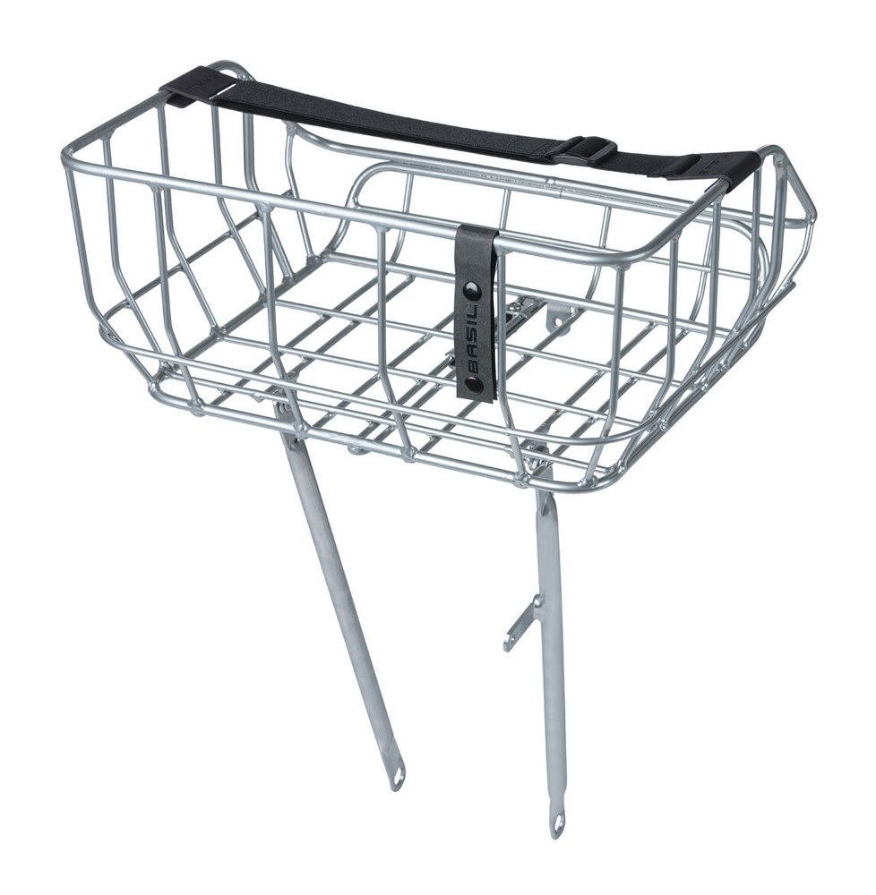 Bagażnik przedni BASIL PORTLAND BICYCLE FRONT BASKET,26"-28", 25 litrów/10kg, chrome (NEW)