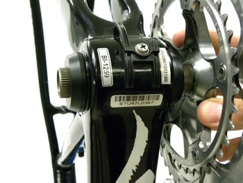 Figure 6. Install spindle through adapters