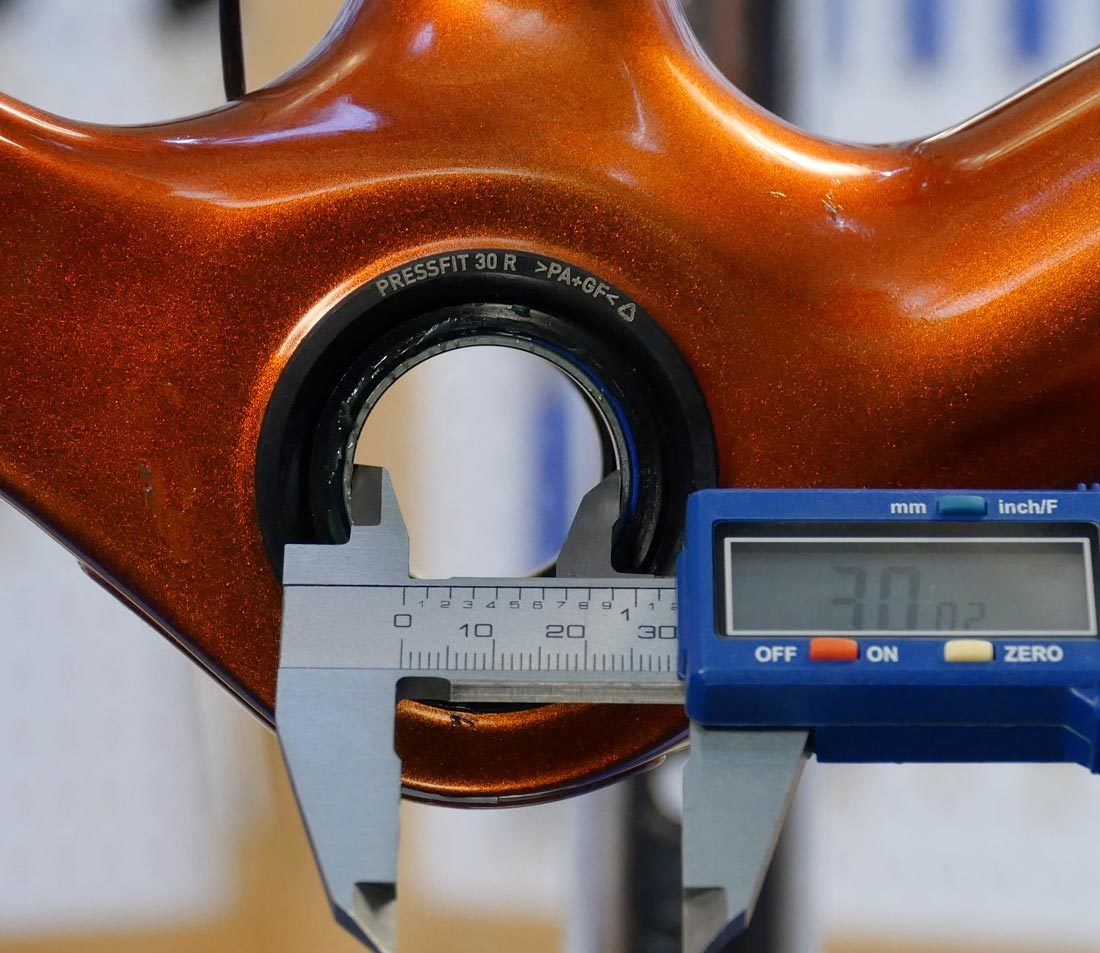 Measure nominal inside diameter of bearing