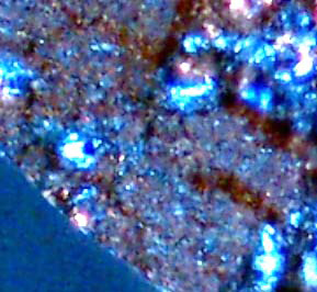 Grain structure inside a split steel ball bearing at 200X