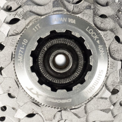 Straight-on shot of common 12-spline lockring used on Shimano®, SRAM®, etc.