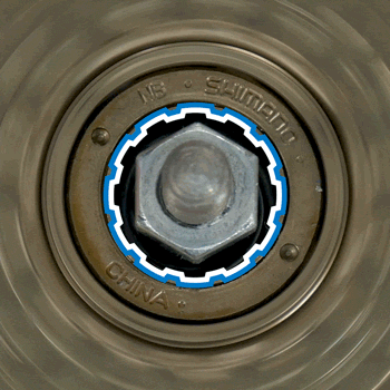 Freewheel system - the tool fitting does not spin