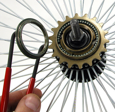 Cone removed from freewheel