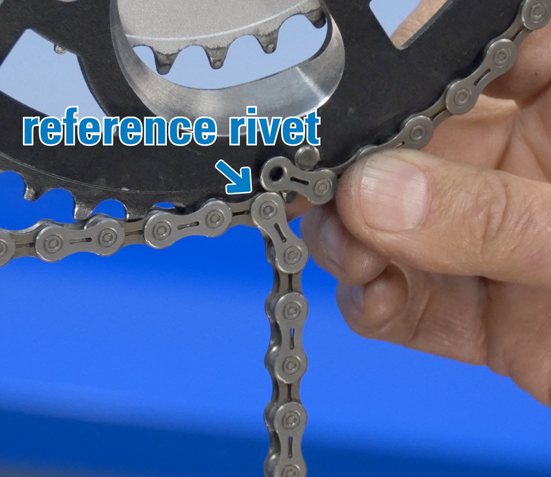 Reference rivet - note that inner plate joins to outer plate