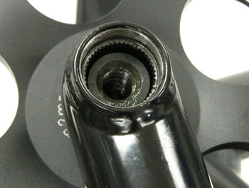 Check fit of spindle in arm