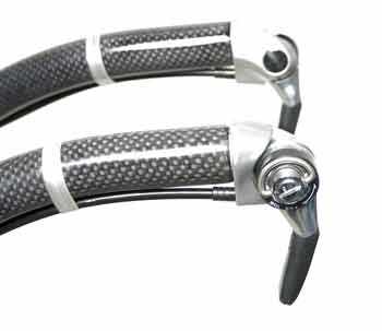 Figure 7. Bar end shifter mounted to forward-facing aero bar extensions