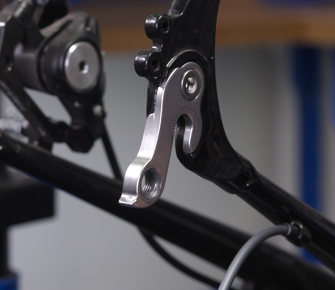 Example of a frame with replaceable derailleur hanger.