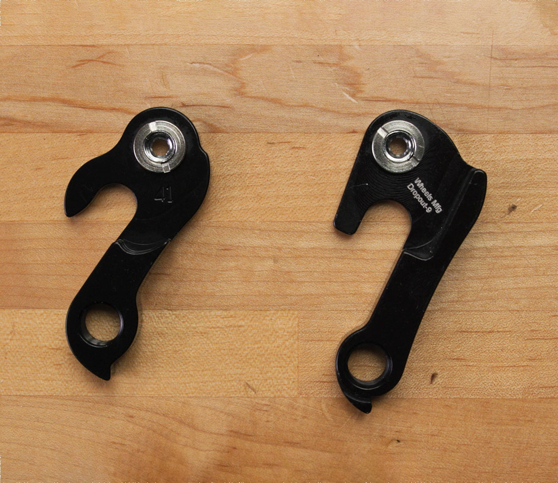Two similar hanger designs which are nevertheless not cross-compatible