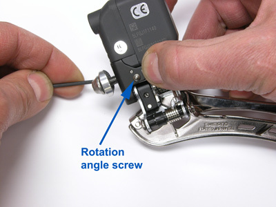 Figure 3. The "support bolt" will push against the frame to rotate the cage angle