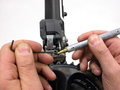 Figure 4. Mark a hex wrench to find the location of the rotation angle screw