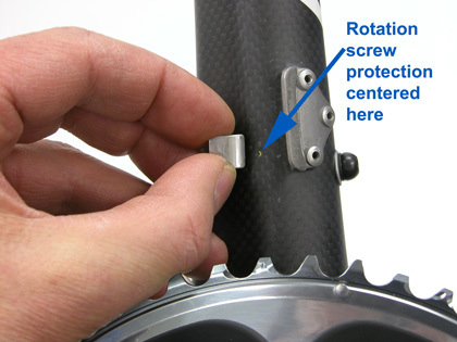 Figure 5. Gold paint mark from hex wrench marks placement of protection pad