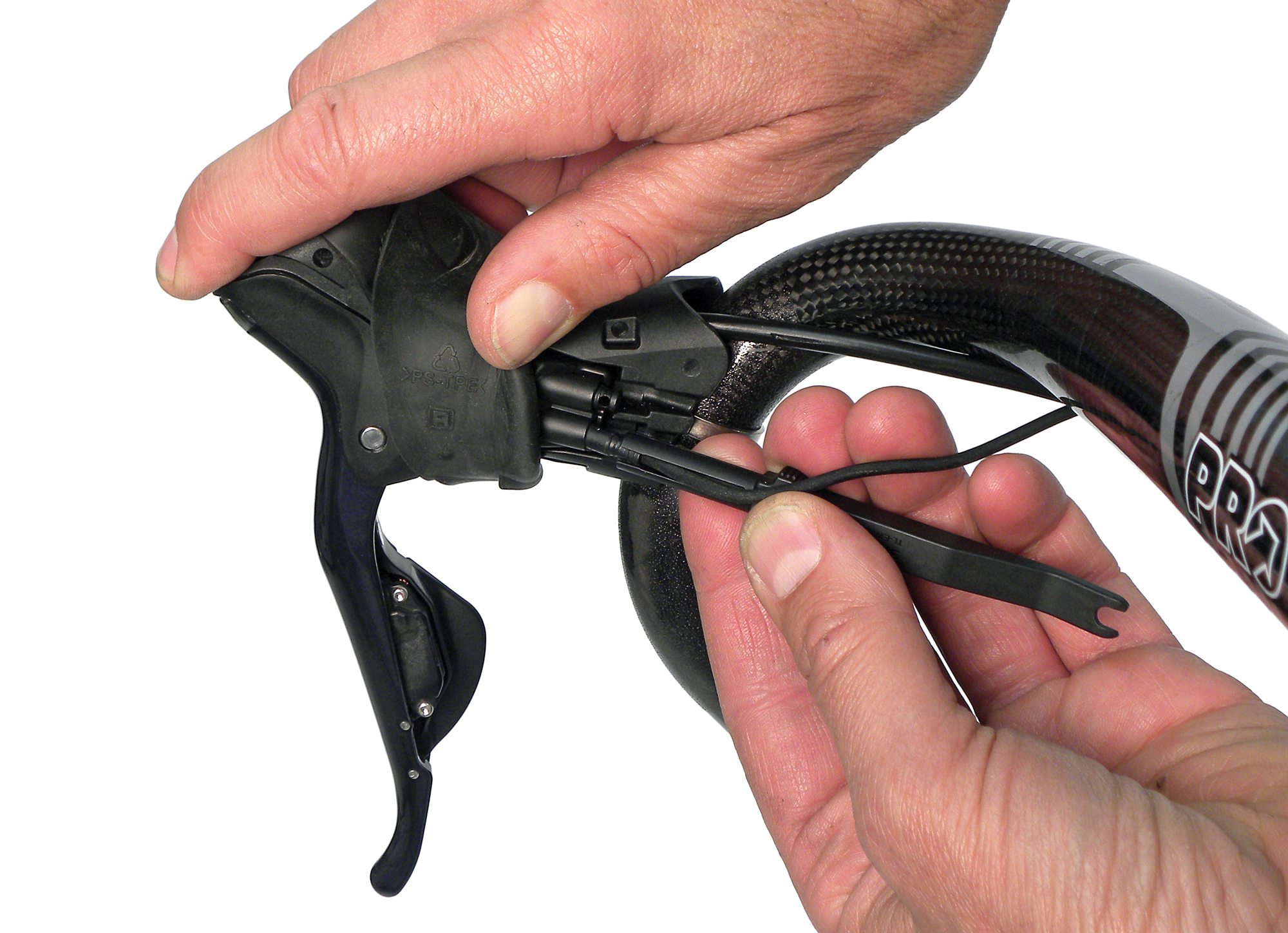 Figure 9. Shimano TL-EW01 tool pushing plug into socket receiver