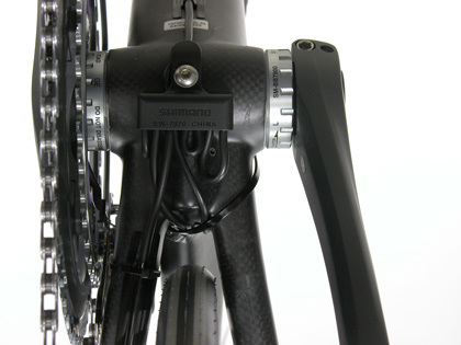 Figure 18. Wire harness guide is bolted in place of conventional bottom bracket guide