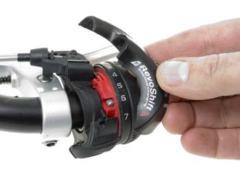 Lever is removed to expose cable end