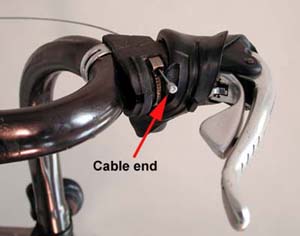 Campangolo® derailleur wires access from the underside of the lever body