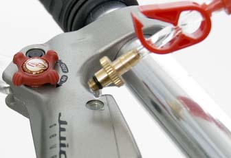 Figure 9. Drip brake fluid into bleed screw hole