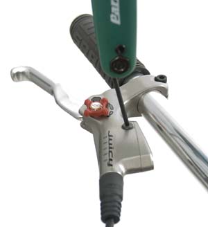 Figure 10. Install and secure bleed set screw in lever