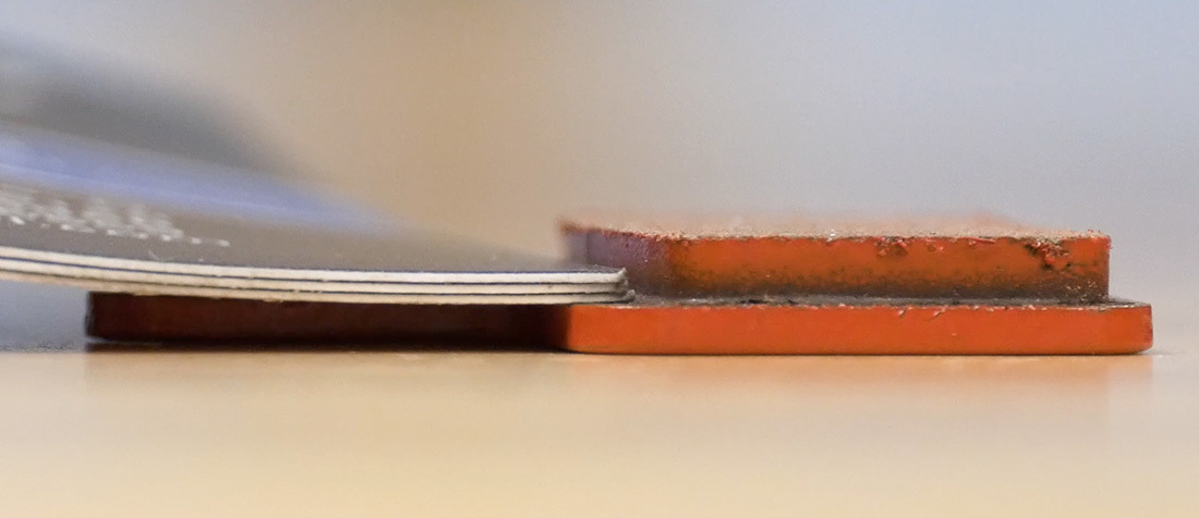 Brand new pad showing more than 1mm of pad life
