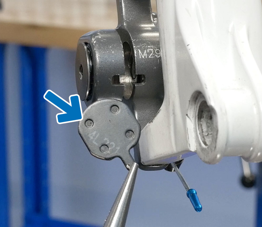 These pads secure inside the caliper using only magnets