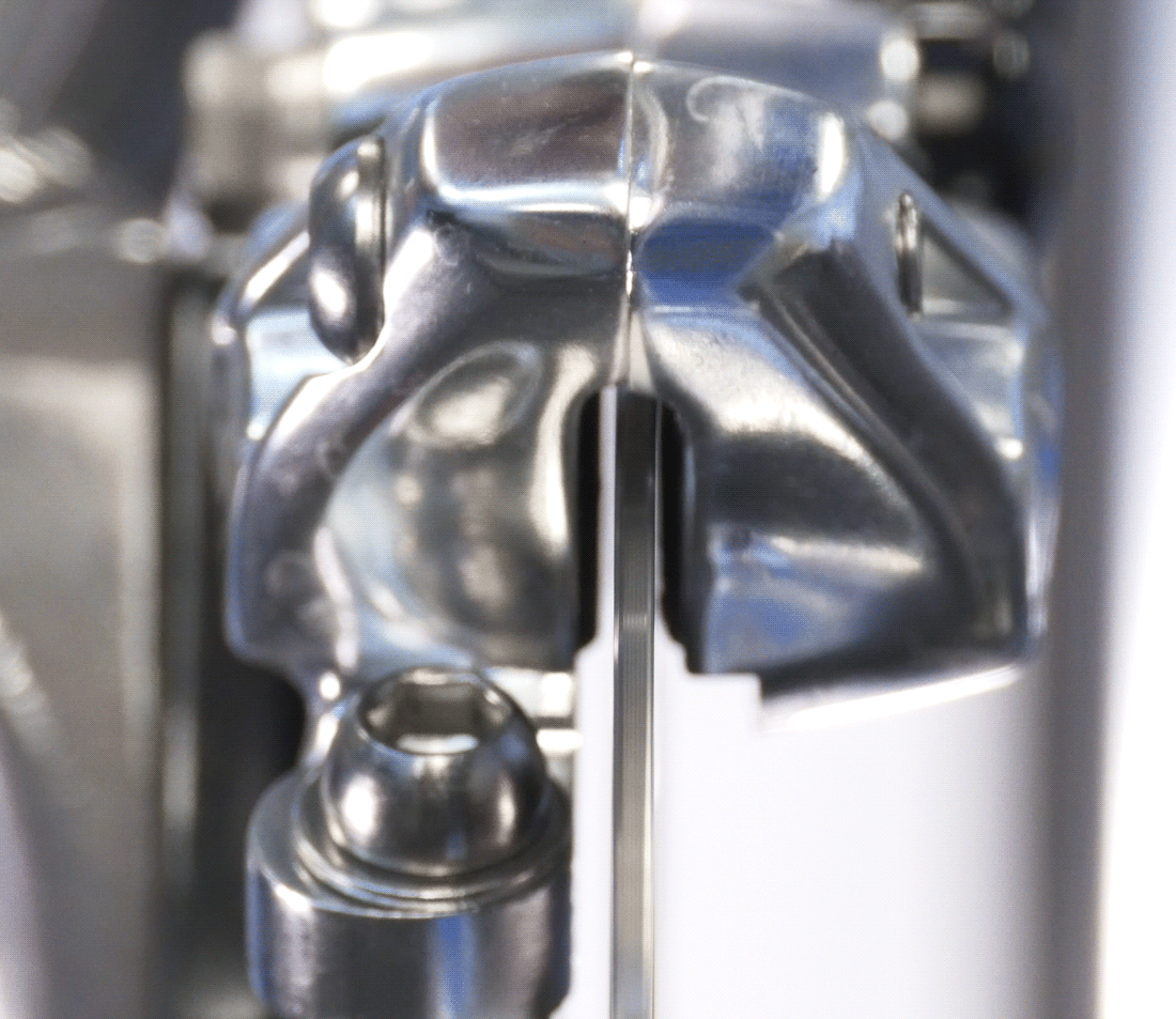 Rotor with a visible deviation to the left