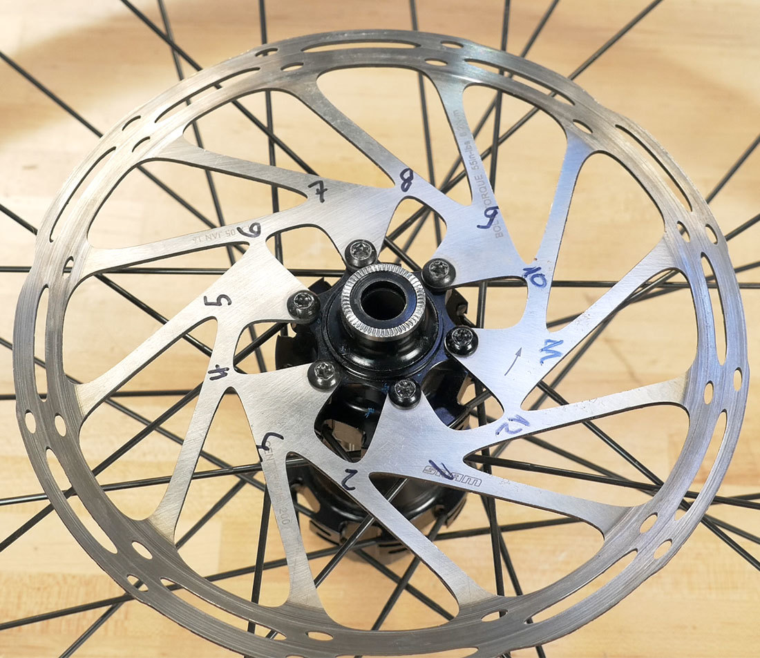 Rotor Truing Marked Numbers