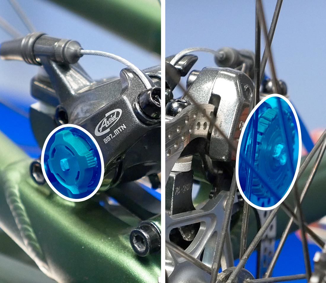 The outer and inner pads feature an adjuster